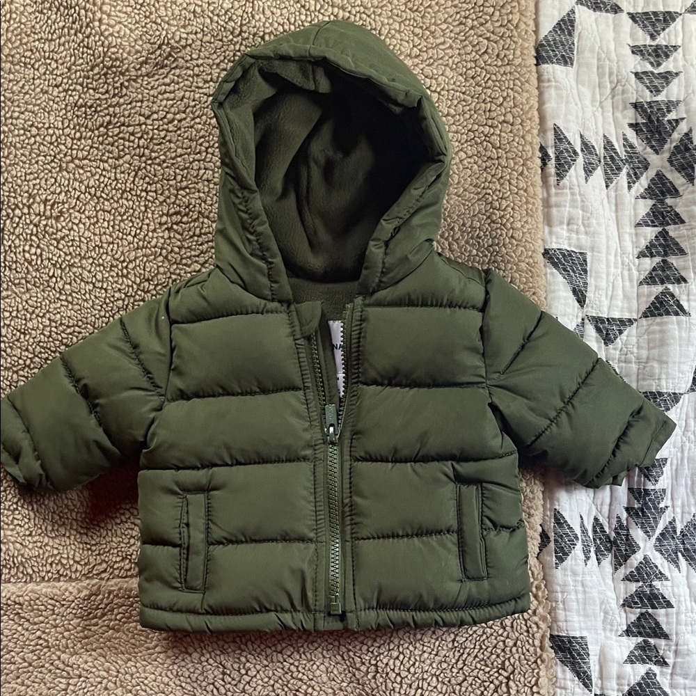 Old Navy Kids Puffer Jacket - Olive Green